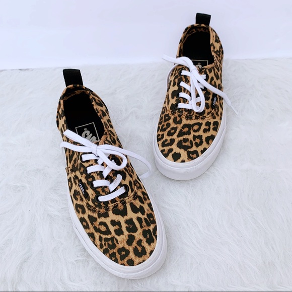 vans leopard tennis shoes